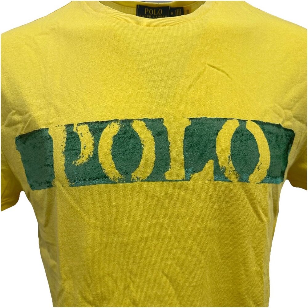 Polo Ralph Lauren Men's Medium Coastal Yellow Classic Fit Logo Cotton T-Shirt - Picture 2 of 8